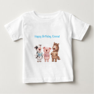 Camiseta De Bebé Cumpleaños de animal de granja