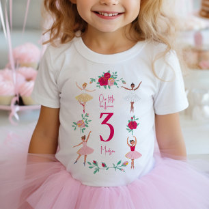Camiseta De Bebé Cumpleaños de Bailarina de las Niñas Fiesta de Bal