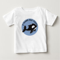 Cumpleaños de ballena personalizado en blanco y ne