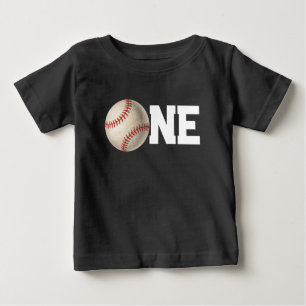 Camiseta De Bebé Cumpleaños de béisbol de un año