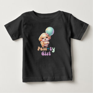 Camiseta De Bebé Cumpleaños de cachorro, vamos a Pawty