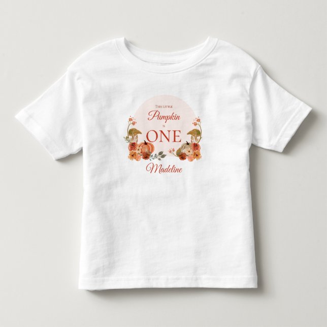 Camiseta De Bebé Cumpleaños de Calabacita de Uno (Anverso)