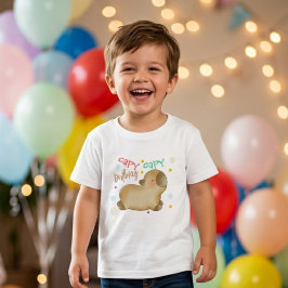 Camiseta De Bebé Cumpleaños de capibara Capy