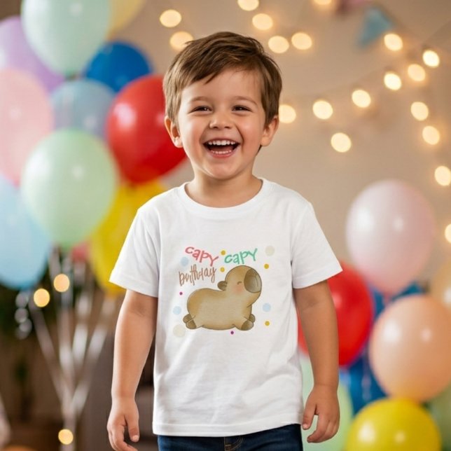 Camiseta De Bebé Cumpleaños de capibara Capy (Subido por el creador)