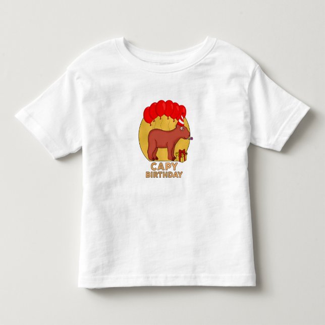 Camiseta De Bebé Cumpleaños de Capy (Anverso)