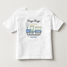 Camiseta De Bebé Cumpleaños de cualquier edad para niño Tren Azul C