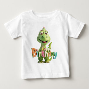 Camiseta De Bebé Cumpleaños de Dino Adorable – Fiesta de Dinosaurio