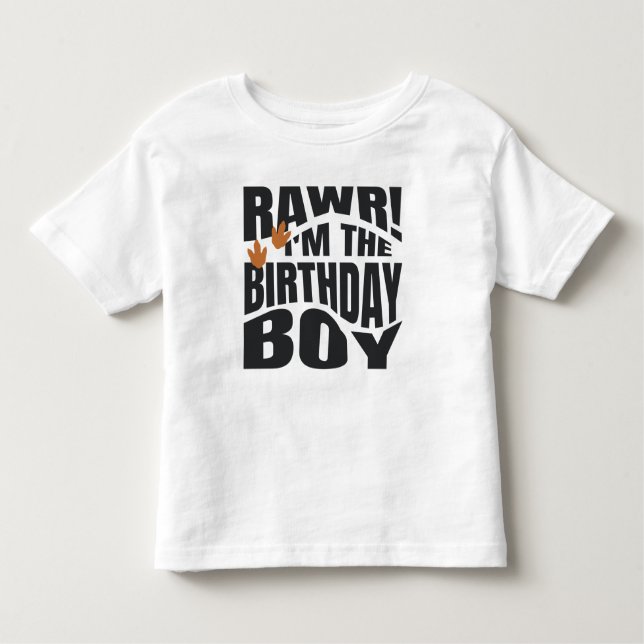 Camiseta De Bebé Cumpleaños de dinosaurio adorable Rawr  (Anverso)