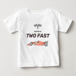 Camiseta De Bebé Cumpleaños de dos años del niño de coche de carrer