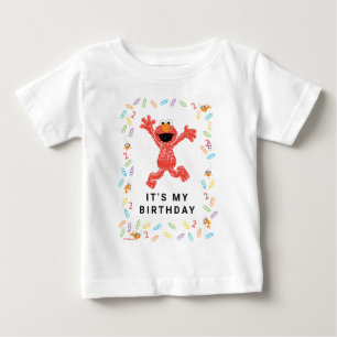Camiseta De Bebé Cumpleaños de Elmo en Sesame Street Crayón