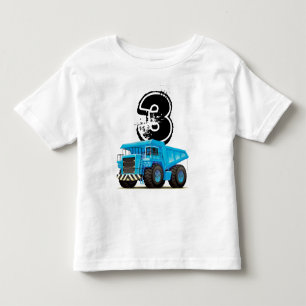 Camiseta De Bebé Cumpleaños de encargo del camión de descargador