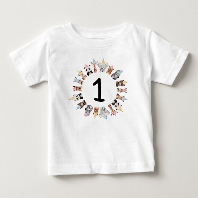 Camiseta De Bebé Cumpleaños de fiestas Animales