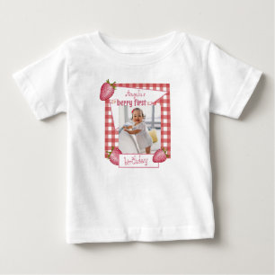 Camiseta De Bebé Cumpleaños de Fresa Berry Primero