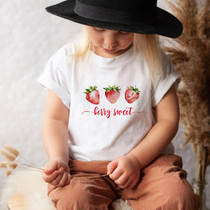 Camiseta De Bebé Cumpleaños de Fresa Dulce de Frutas