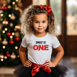 Camiseta De Bebé Cumpleaños de Fresa Uno para Bebé Tema de Fresa