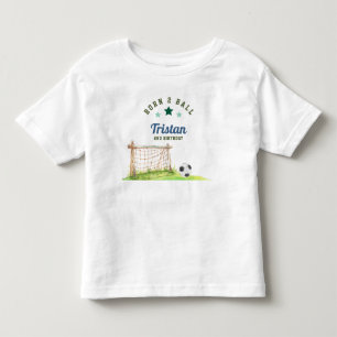 Camiseta De Bebé Cumpleaños de fútbol “Nacido con dos balones”