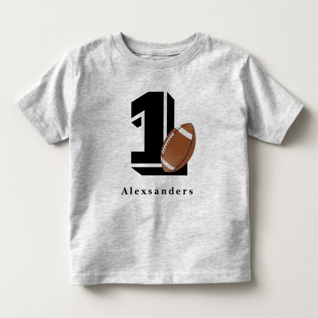 Camiseta De Bebé Cumpleaños de Fútbol nombre y edad niños niño niña (Anverso)