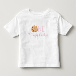 Camiseta De Bebé Cumpleaños de Galleta Rosa Una Galleta Dura