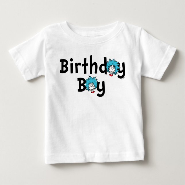 Camiseta De Bebé Cumpleaños de gemelos Thing One y Thing Two | Cump (Anverso)