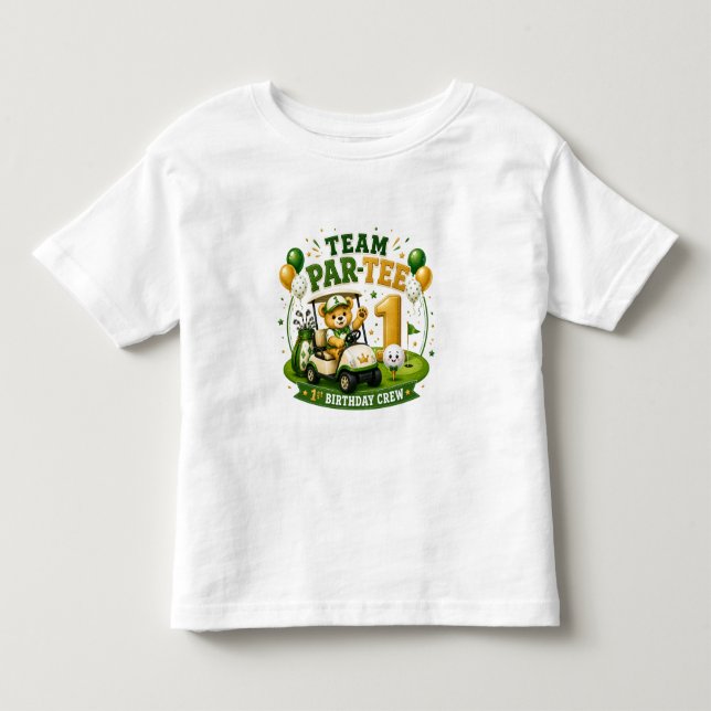 Camiseta De Bebé Cumpleaños de golf 1er año (Anverso)