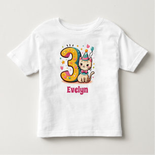 Camiseta De Bebé Cumpleaños de Kitty Personalizado