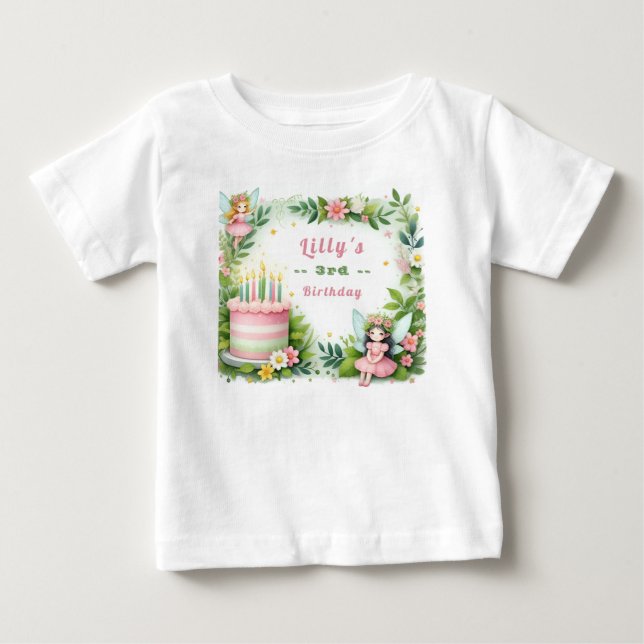 Camiseta De Bebé Cumpleaños de la lechería Pastel Verde - (Anverso)