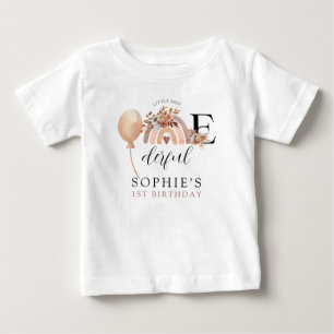 Camiseta De Bebé Cumpleaños de la niña ONEderful Arcoíris