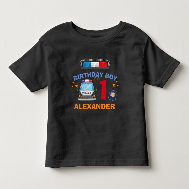 Camiseta De Bebé Cumpleaños de la policía (Anverso)