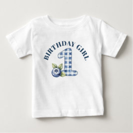 Camiseta De Bebé Cumpleaños de la primera fresa azul de niño