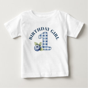 Camiseta De Bebé Cumpleaños de la primera fresa azul de niño