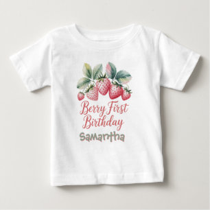 Camiseta De Bebé Cumpleaños de la primera fresa dulce de Berry