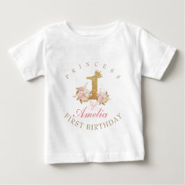 Camiseta De Bebé Cumpleaños de la Princesa 1er año