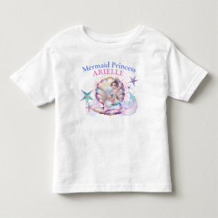 Camiseta De Bebé Cumpleaños de la Princesa Sirena Bajo El Mar