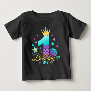 Camiseta De Bebé Cumpleaños de la Sirenita