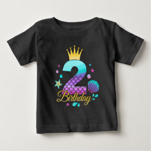 Camiseta De Bebé Cumpleaños de la Sirenita segundo