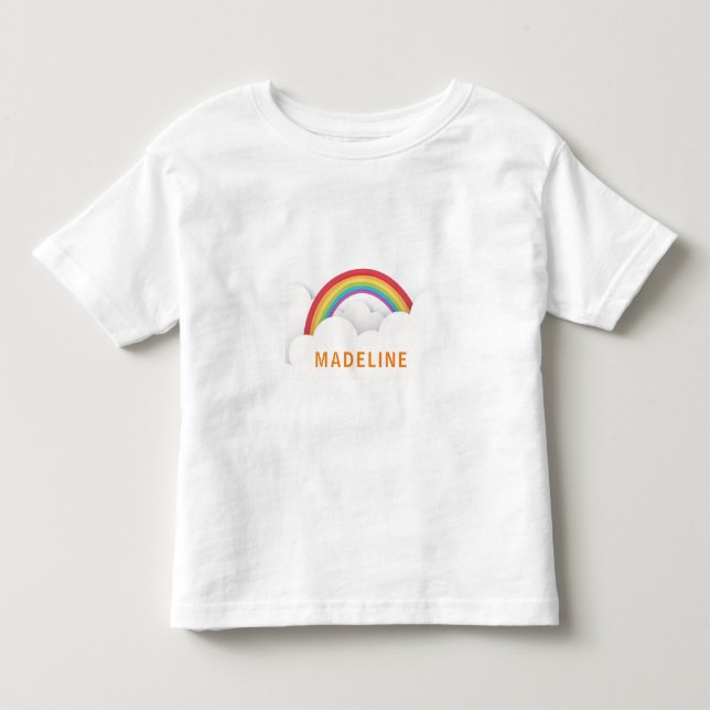 Camiseta De Bebé Cumpleaños de las nubes arcoiris (Anverso)