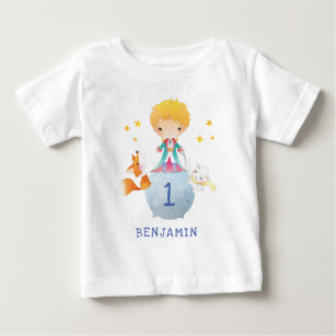 Camiseta De Bebé Cumpleaños de Le Petit Prince personalizado