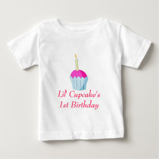 Camiseta De Bebé Cumpleaños de Lil Cupcake's1st