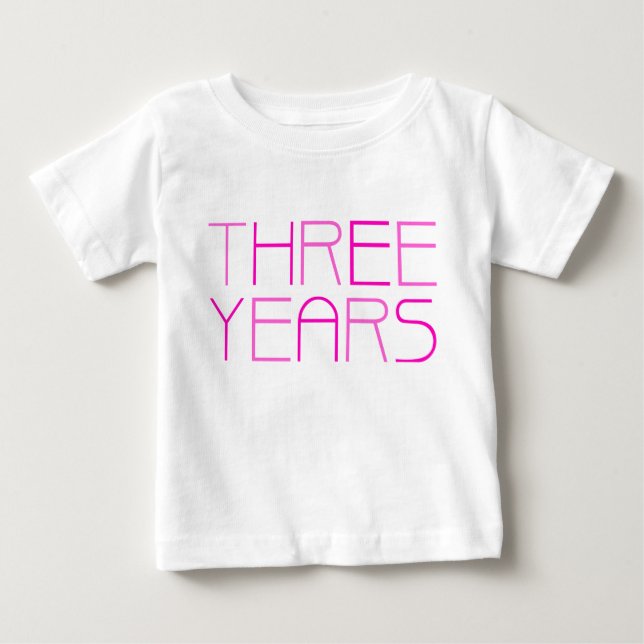 Camiseta De Bebé Cumpleaños de los chicas: 3 años (Anverso)