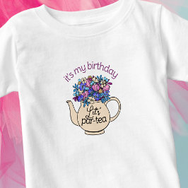 Camiseta De Bebé Cumpleaños de los Chicas del Par-Tea