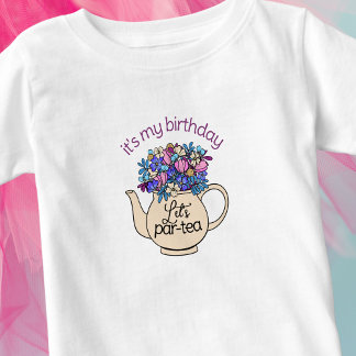 Camiseta De Bebé Cumpleaños de los Chicas del Par-Tea