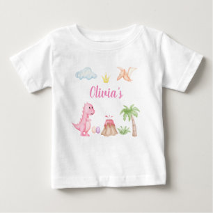 Camiseta De Bebé Cumpleaños de los chicas Dinosaurios