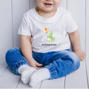 Camiseta De Bebé Cumpleaños de los Dinosaurios Cute