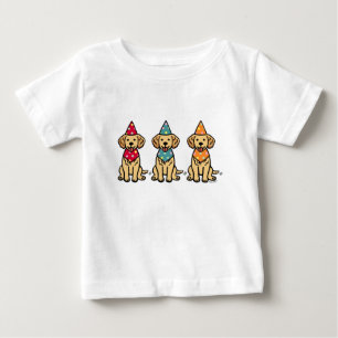 Camiseta De Bebé Cumpleaños de los perritos del golden retriever