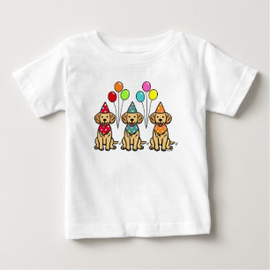 Camiseta De Bebé Cumpleaños de los perritos del golden retriever