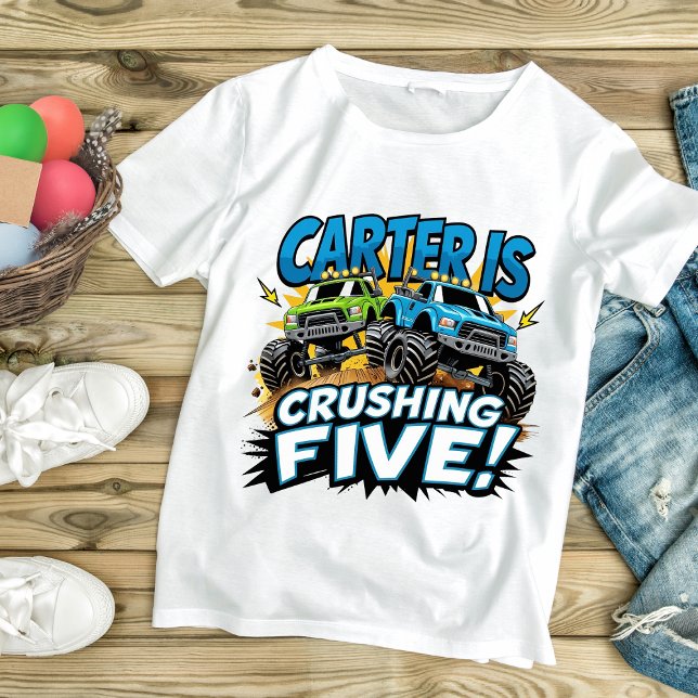 Camiseta De Bebé Cumpleaños de Monster Truck - Fiesta de autos de c (Subido por el creador)
