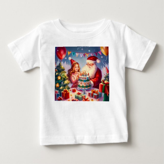Camiseta De Bebé Cumpleaños de Navidad 8 (Anverso)