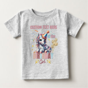 Camiseta De Bebé Cumpleaños de Niña con Caballo Familia Ecuestre a 