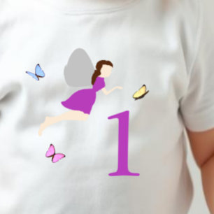 Camiseta De Bebé Cumpleaños de niña hada por primera vez
