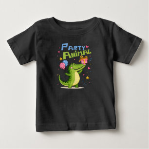Camiseta De Bebé Cumpleaños de niños caimán animal de fiesta